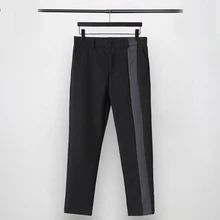 Owen Seak, мужские повседневные брюки-карандаш, хлопковый костюм в готическом стиле, Мужская одежда, летние женские брюки длиной до щиколотки, обычные черные брюки, размер XXL