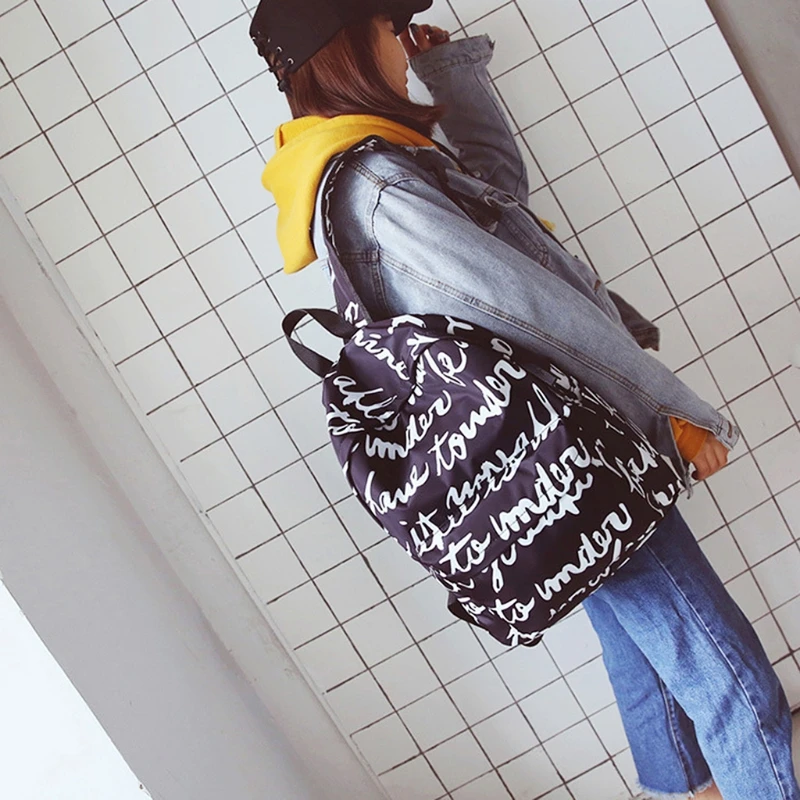 

Mother printed flower bag backpack backpack Women 910C Girls Flower Printing Nylon Backpack Travel School Backpack Shoulder Bags