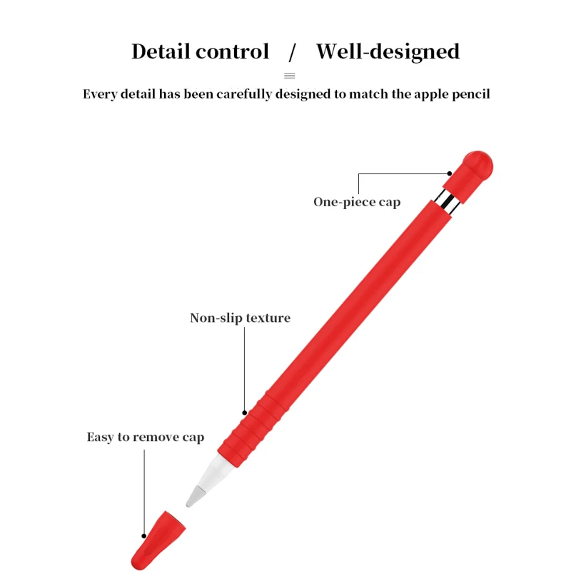 Цветной мягкий силиконовый Совместимый Чехол Для Apple Pencil, чехол для iPad Touch, стилус, защитный чехол для iPad Pro