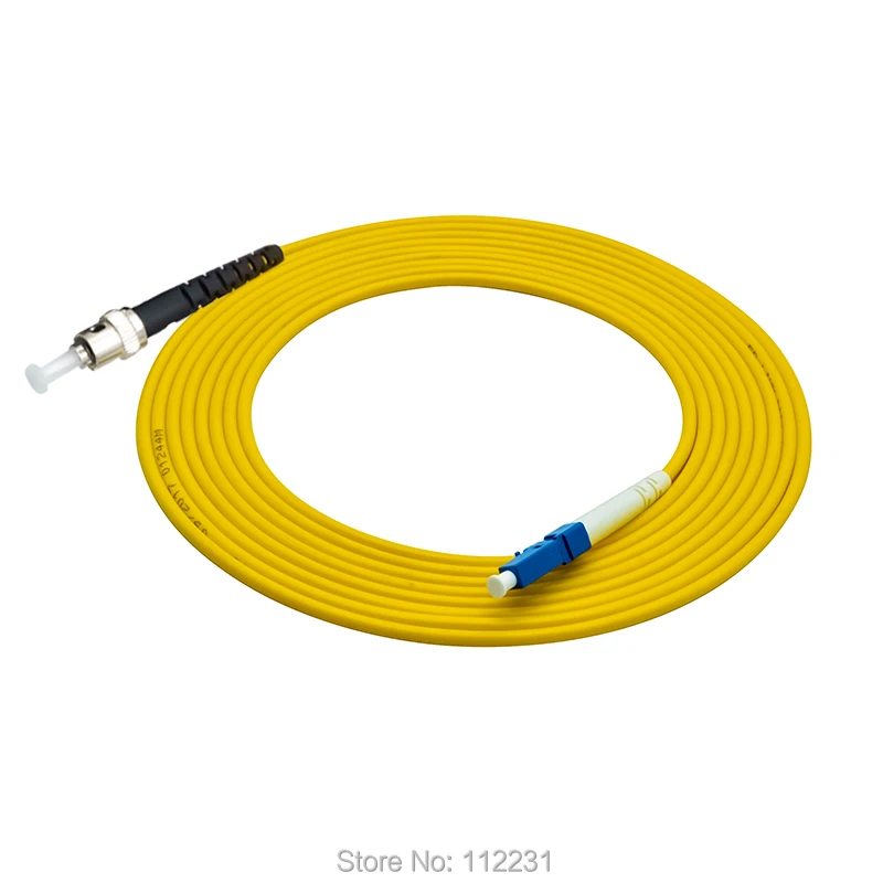 100 м LC/PC-ST/ПК, 3,0mm, одномодовый 9/125, версии A, Симплексное соединение, волоконно-оптический кабель для коммутационных шнуров, LC to ST
