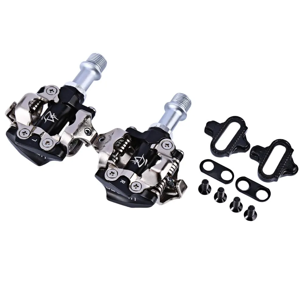 2 Pcs Bicycle Pedals Mountain Bike Black Color Frame Aluminum Alloy