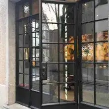 Все Стеклянные передние двери на заказ стальные двери железные французские двери id-1