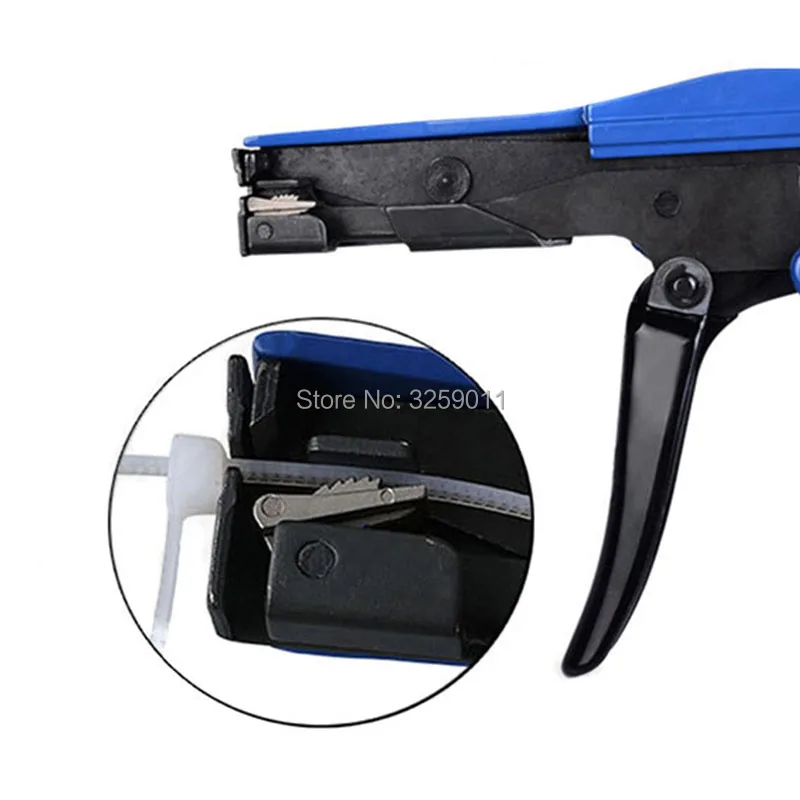 1 шт. HS-600A пистолет для кабельной стяжки со стальной ручкой, инструмент для крепления кабеля, Автоматическое Натяжение, литая сталь, заподлицо, точка синего цвета