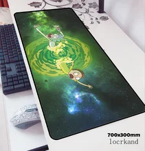 Коврик для мыши Рик и Морти 70x30 см игровой коврик для мыши Аниме восхитительный офисный блокнот Настольный коврик HD узор padmouse игры pc геймер к...(China)