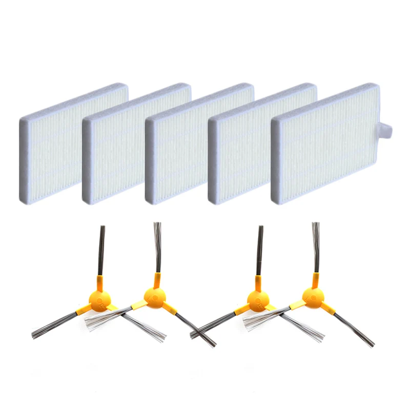 4xside кисти 5xfilters Набор Замена для Proscenic 800T аксессуары робота Пылесоса Фильтр
