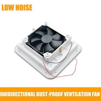 

RV Caravan Motorhome Side Air Vent Ventilation Cooling Exhaust Fan 12V White RV Mute One-way Dustproof Ventilation Fan