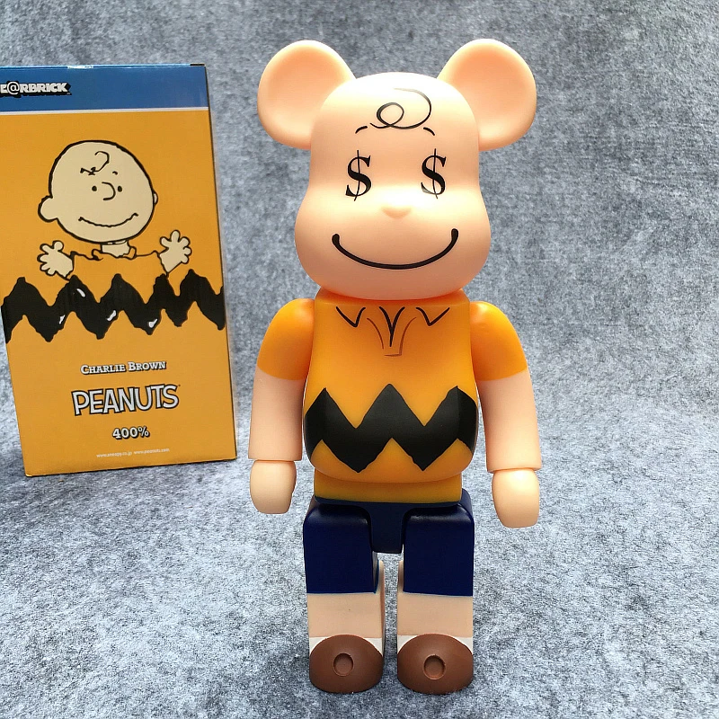 

New Arrival 400% Bearbrick Peanuts Charlie Brown Be@rbrick PVC Action Figure In Retail Box