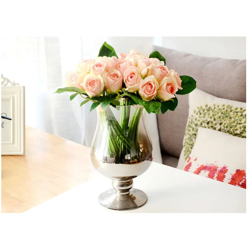 

1 Bunch Rose Artificial Flowers 9 Heads Fake Flowers Bouquet for Wedding Party Office Home Decoration