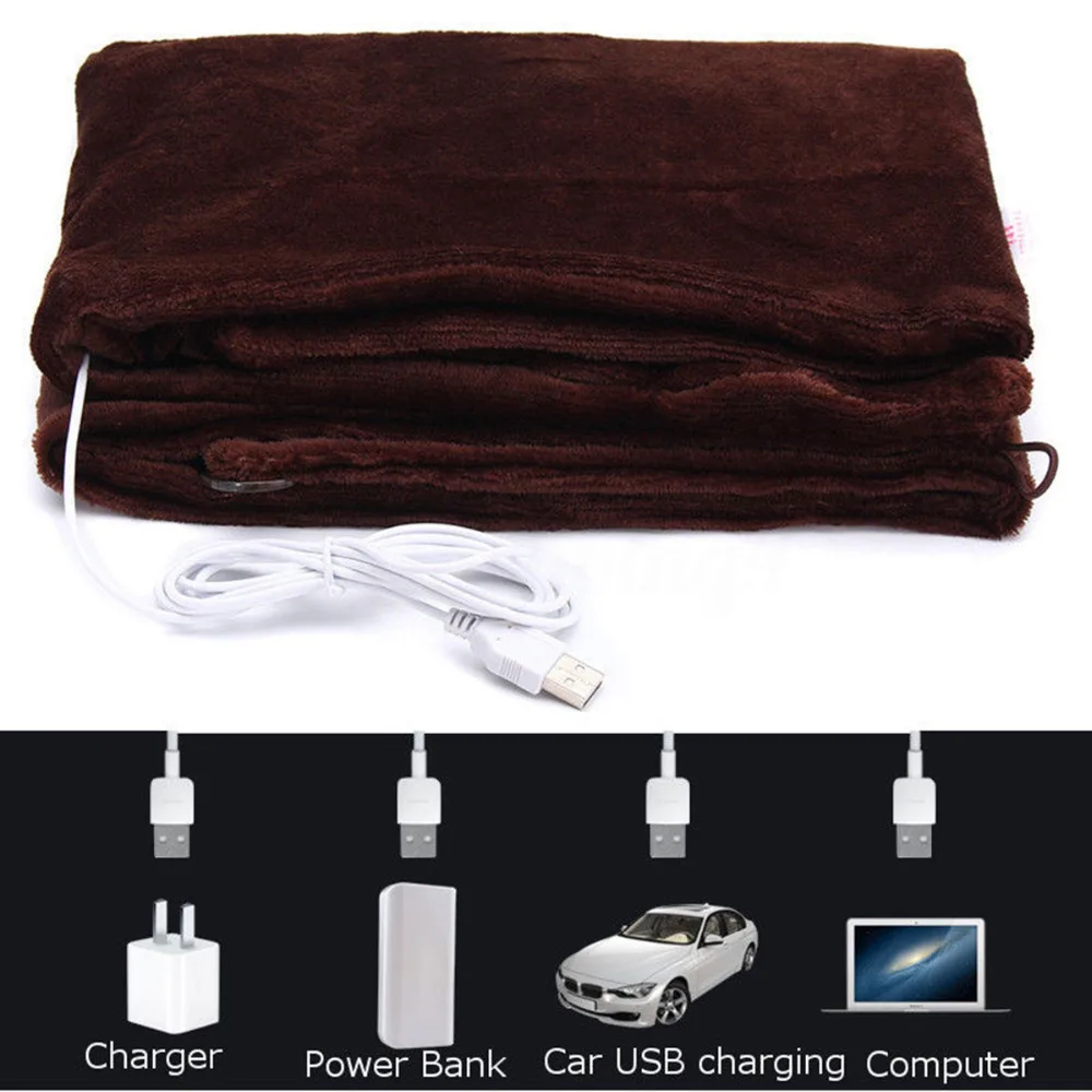 Casa de Carro Cobertor de Aquecimento Elétrico de Aquecimento Almofada de Ombro Pescoço Xale Aquecimento Usb Móvel Macio 5 v 4 w Ourdoor Mole Xale Aquecida
