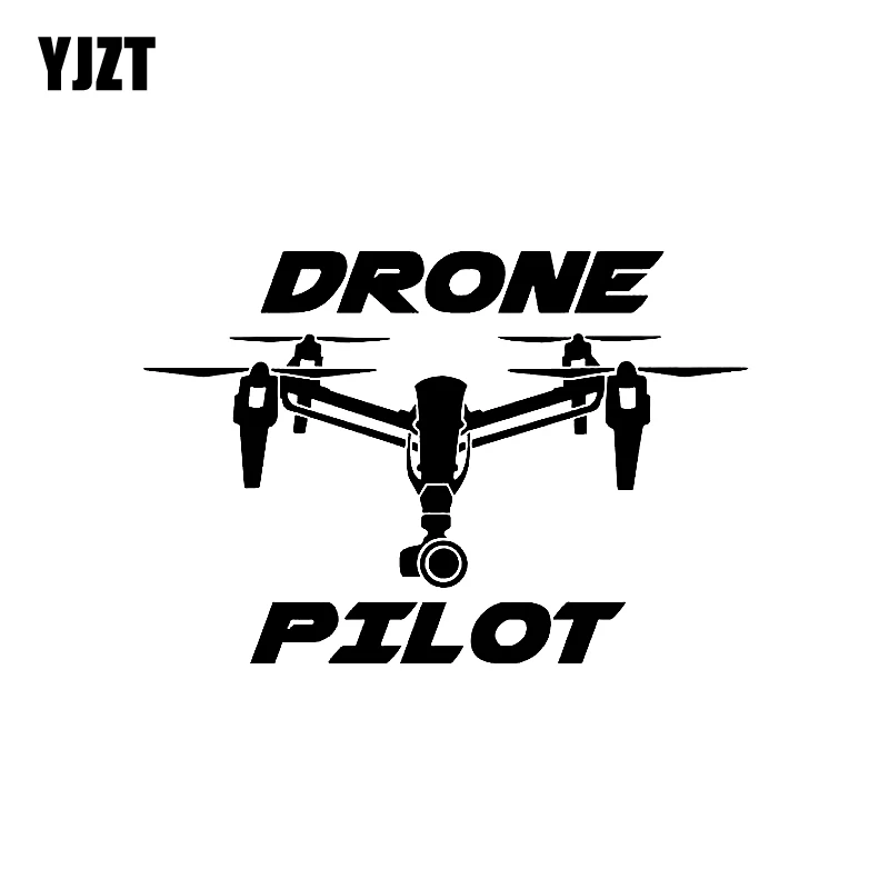 

YJZT 14.5CM*10CM DRONE PILOT UAV Car Sticker Vinyl Decal Black/Silver C3-0183