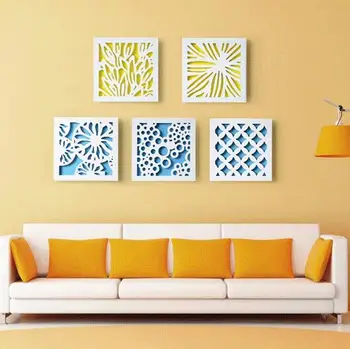 

Modern Decorative Painting Wood Painting 3D wooden stickers Hollow wall ornaments wall hanging Living Room Store Ornament