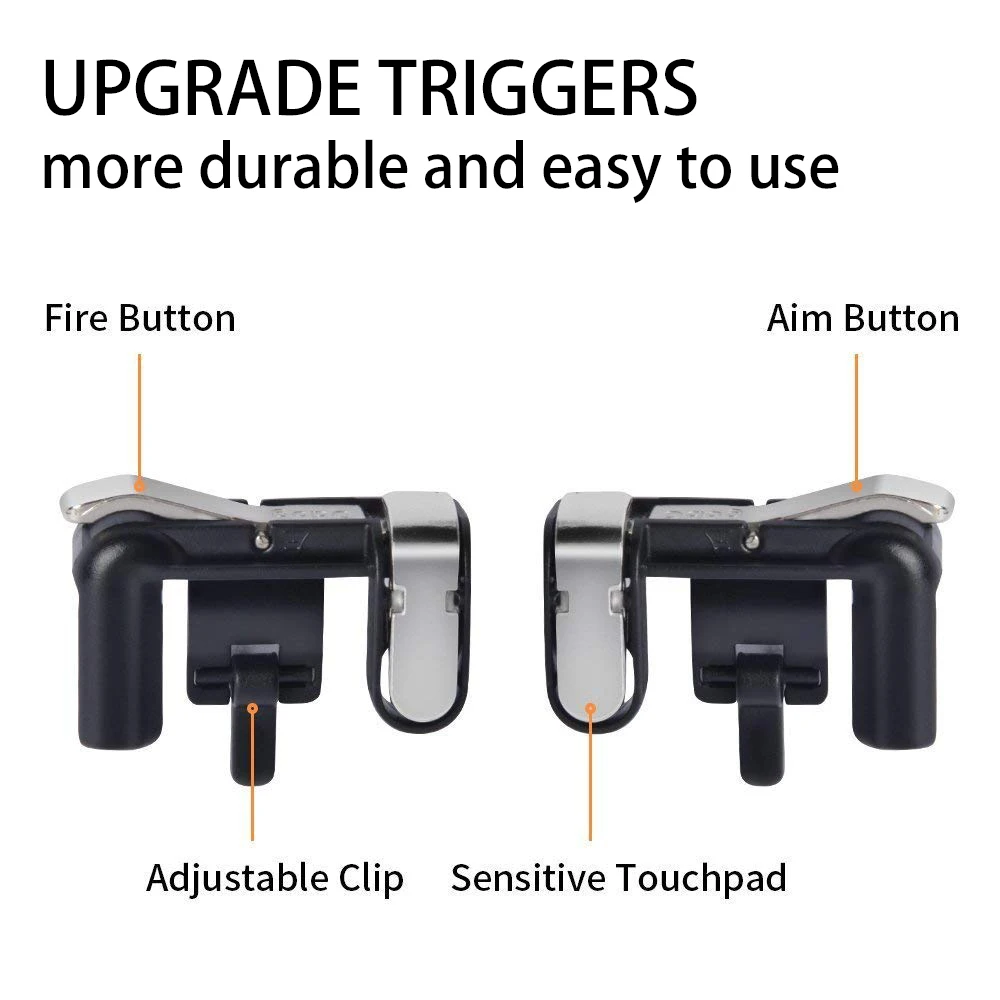 Zorx Gamepad For Knives Out PUBG Mobile Phone Shoot Game Controller l1r1 Shooter Trigger Fire Button 3 in 1 For iOS Android