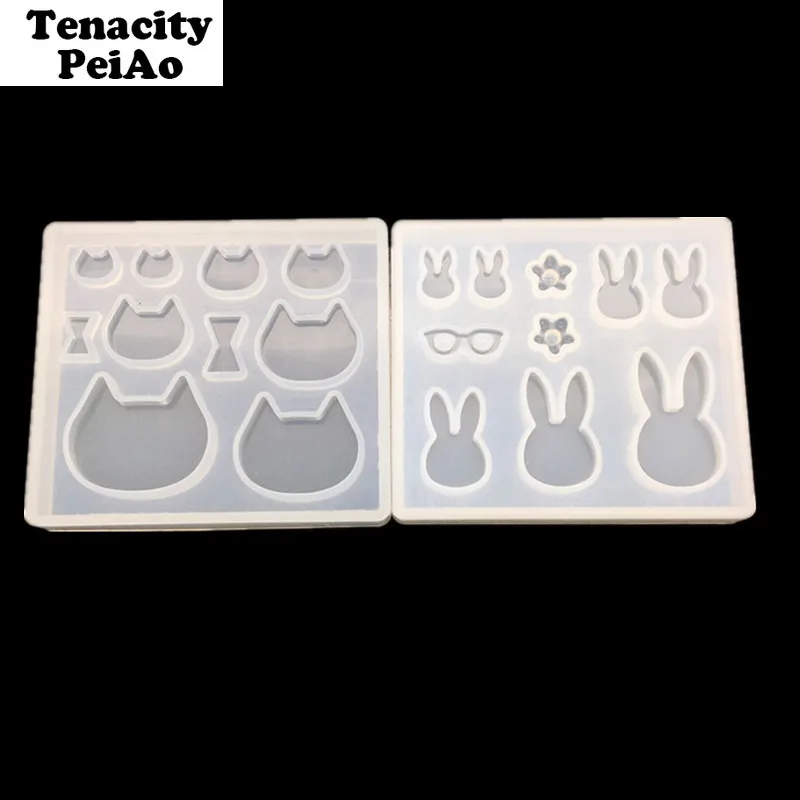 

Diy Epoxy Resin Molds Silicone Mold for Resin Jewelry Mold Cat Rabbit Animal Shape Pendants Jewelry Making