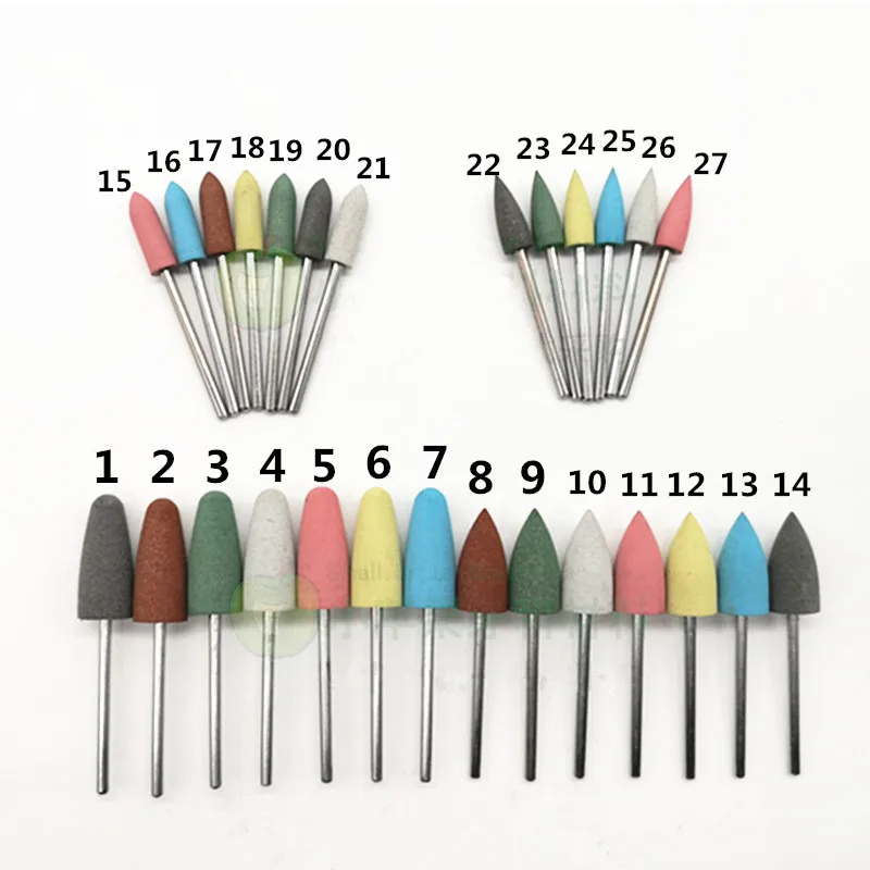 

1Set Dental lab materials silicon rubber polishing grinding Bur burs Jewelry Buffing ( 13pcs / 27pcs )