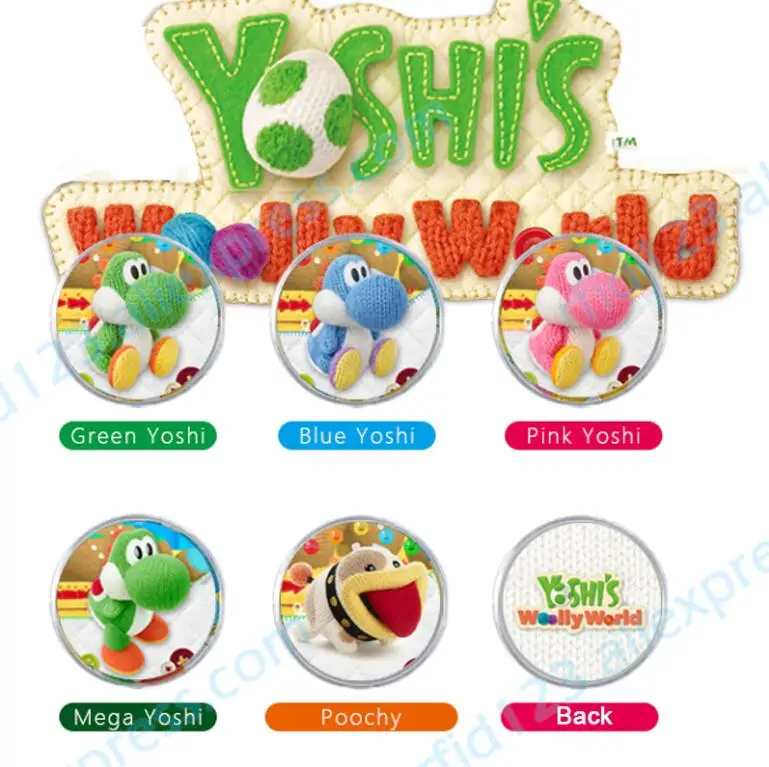 

5PCS Yoshi Wolly World Amiibo Coin Tag Can Work For Switch Latest Data