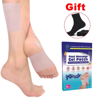 

Buy 1 Get 1 Pair Sock KONGDY 4 Pieces Relieve Foot Fatigue Gel Massage Foot Patches For Eliminate Leg Edema Acupoint Stickers