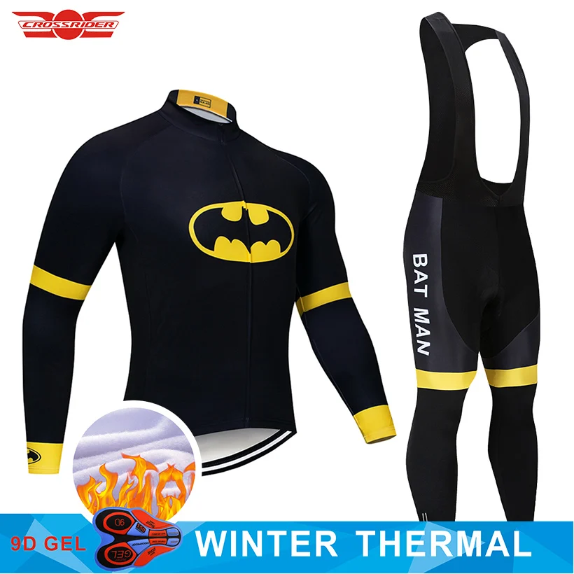 

2019 Black Cycling Jersey Pants Set MTB Winter Bike Clothing Ropa Ciclismo Thermal Fleece Bicycle Clothes Mens Cycling Wear