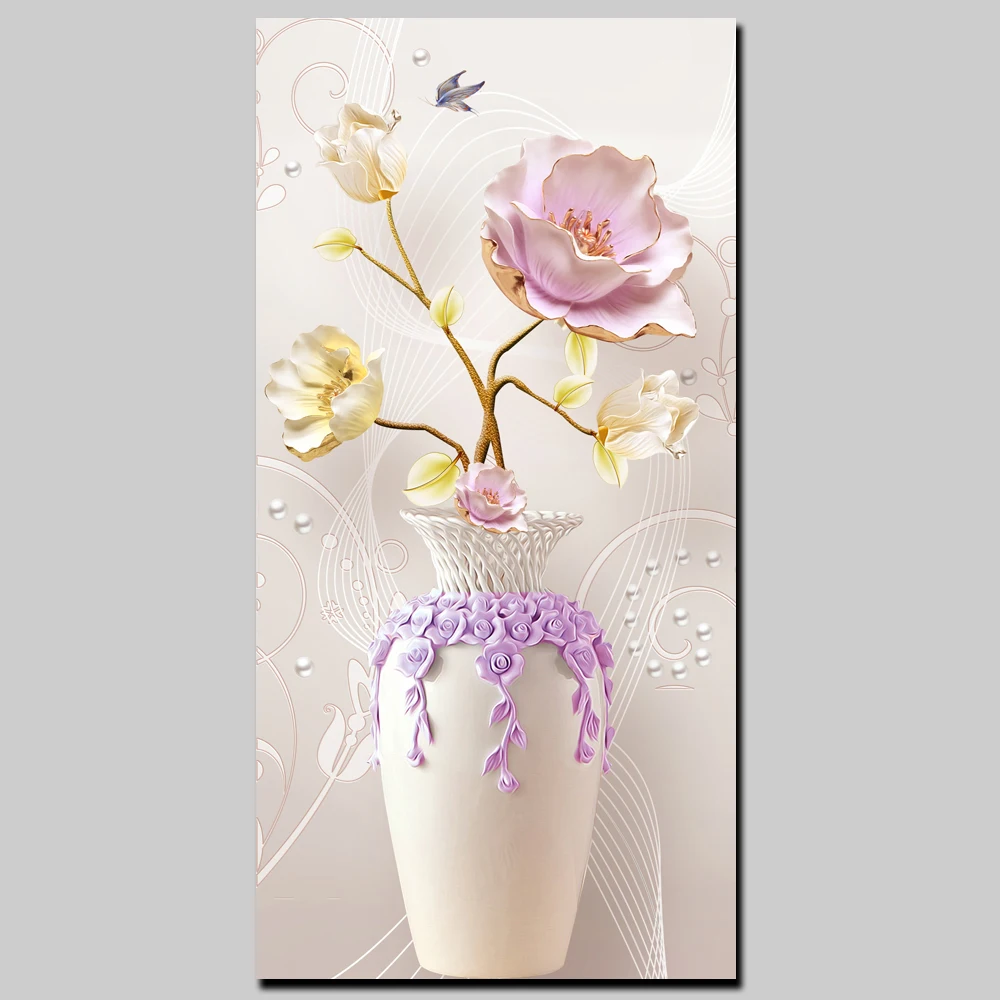 

Large HD Prints and Posters Home Decor Wall Art Pictures Bubble & Rose Flowers Canvas Printings Modern Printed Floral Paintings