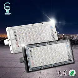 Светодиодный прожектор 50 W Светодиодный свет потока 220 V 240 V IP65 Водонепроницаемый открытый настенный отражатель освещения сад светодиодный