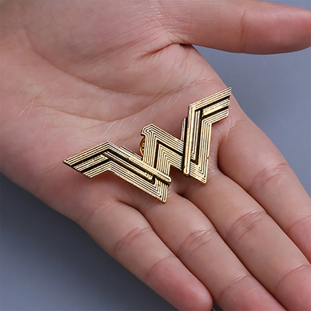 Batman v Superman Dawn of Justice League Wonder Woman Badge metal Brooches Halloween Carnival Cosplay Accessories  Adult Women