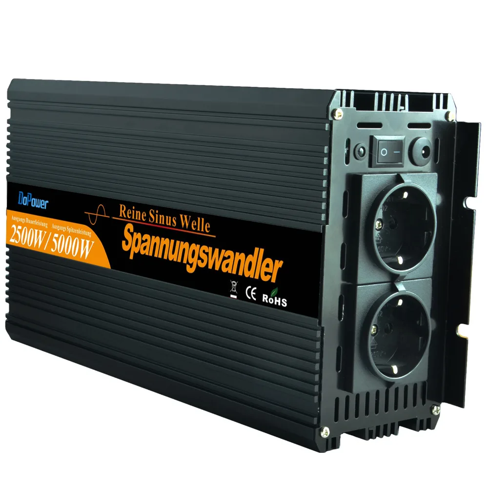 2500/5000 Watt Rein Sinus Wechselrichter spannungswandler DC 12V auf