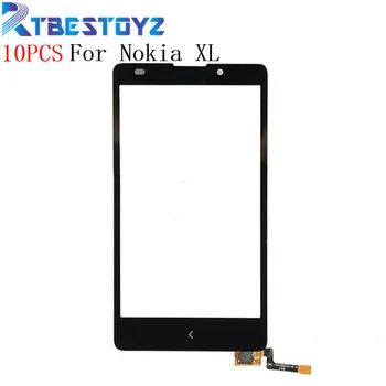 

RTBESTOYZ 10PCS/Lot 5.0" Touch Screen Touch Panel Digitizer Sensor Front Glass Lens For Nokia XL RM-1030 RM-1042