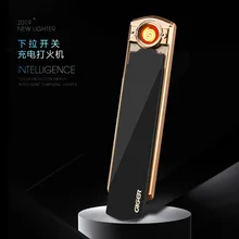 New Fashion Aluminum Cigarette Lighter With USB Electronic Lighter Thin And Lightweight Rechargeable Flameless Lighter For Men New Fashion Aluminum Cigarette Lighter With USB Electronic Lighter Thin And Lightweight Rechargeable Flameless Lighter For Men