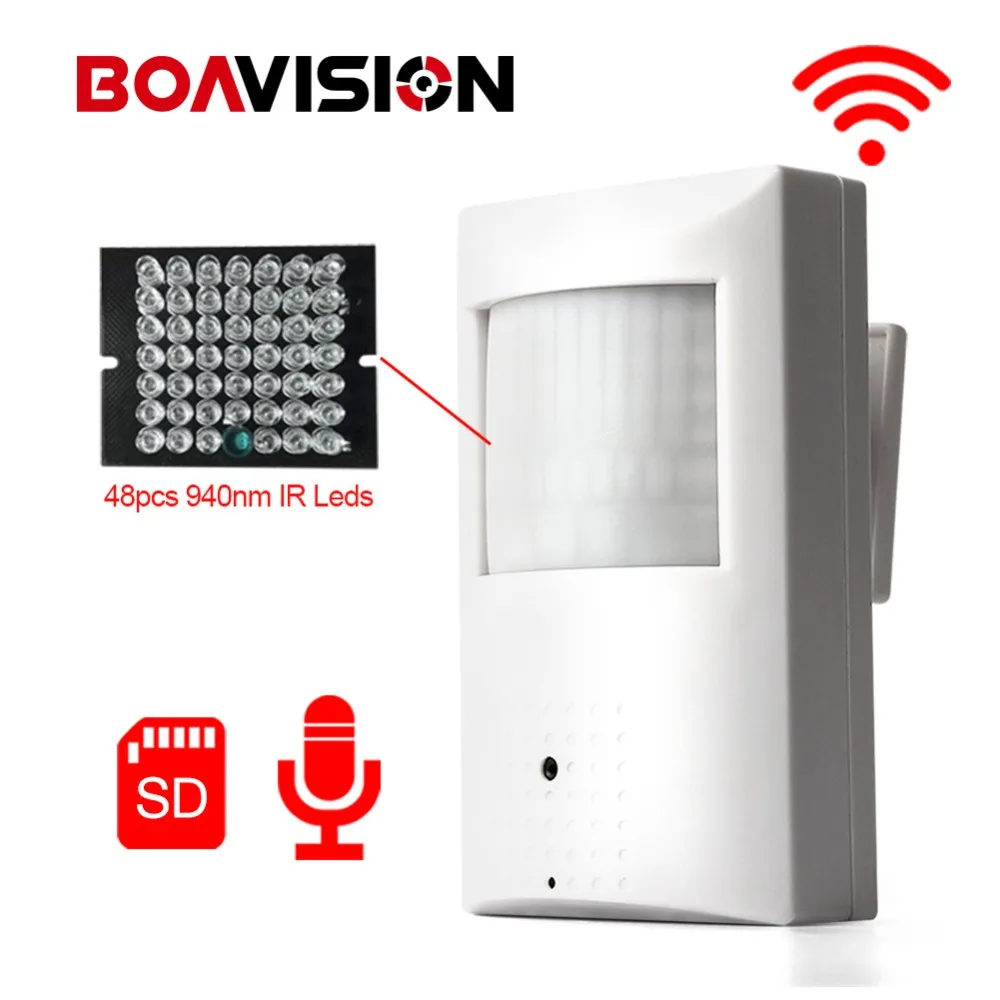 PIR стиль Беспроводная ip камера 720 P 960 1080 Wi Fi Встроенный микрофон 940nm Невидимый ИК