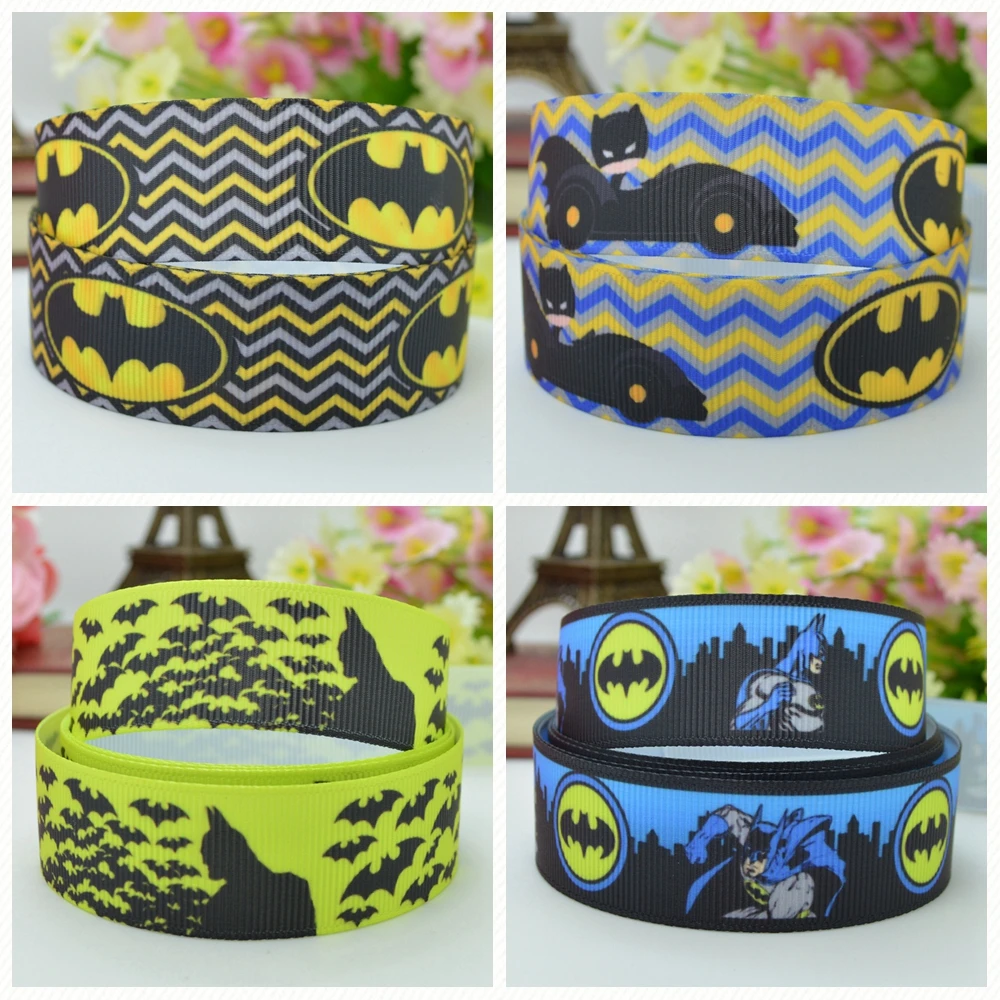 DUWES 7/8 &quot22 мм 2 5 10 20 50 ярдов Бэтмен герой печатных grosgrain ленты волос лук DIY ручной