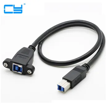 

New generic Super Speed USB 3.0 backpanel mount B female To USB 3.0-B Male B type extension Printer cable 0.5m 50cm
