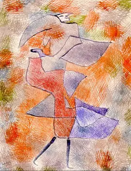 

High quality Oil painting Canvas Reproductions Diana in the Autumn Wind (1921) by Paul Klee Painting hand painted