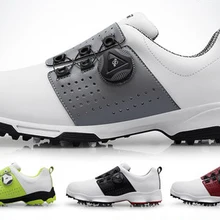 Стиль Pgm обувь для гольфа мужские ручки пряжка с двойной лакированные кроссовки противоскользящая спортивная обувь прямые продажи