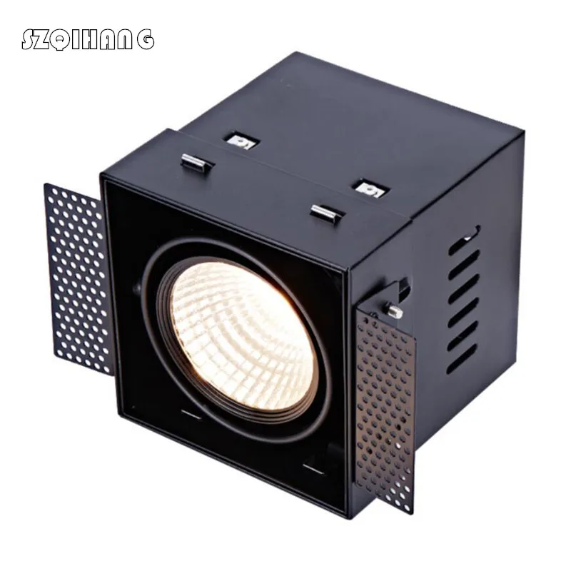 

Квадратный светодиодный светильник 12 Вт/2*12 Вт COB светодиодный встраиваемый потолочный светильник одинарный/двойной потолочный светильник светодиодный ная решетка точечный светильник