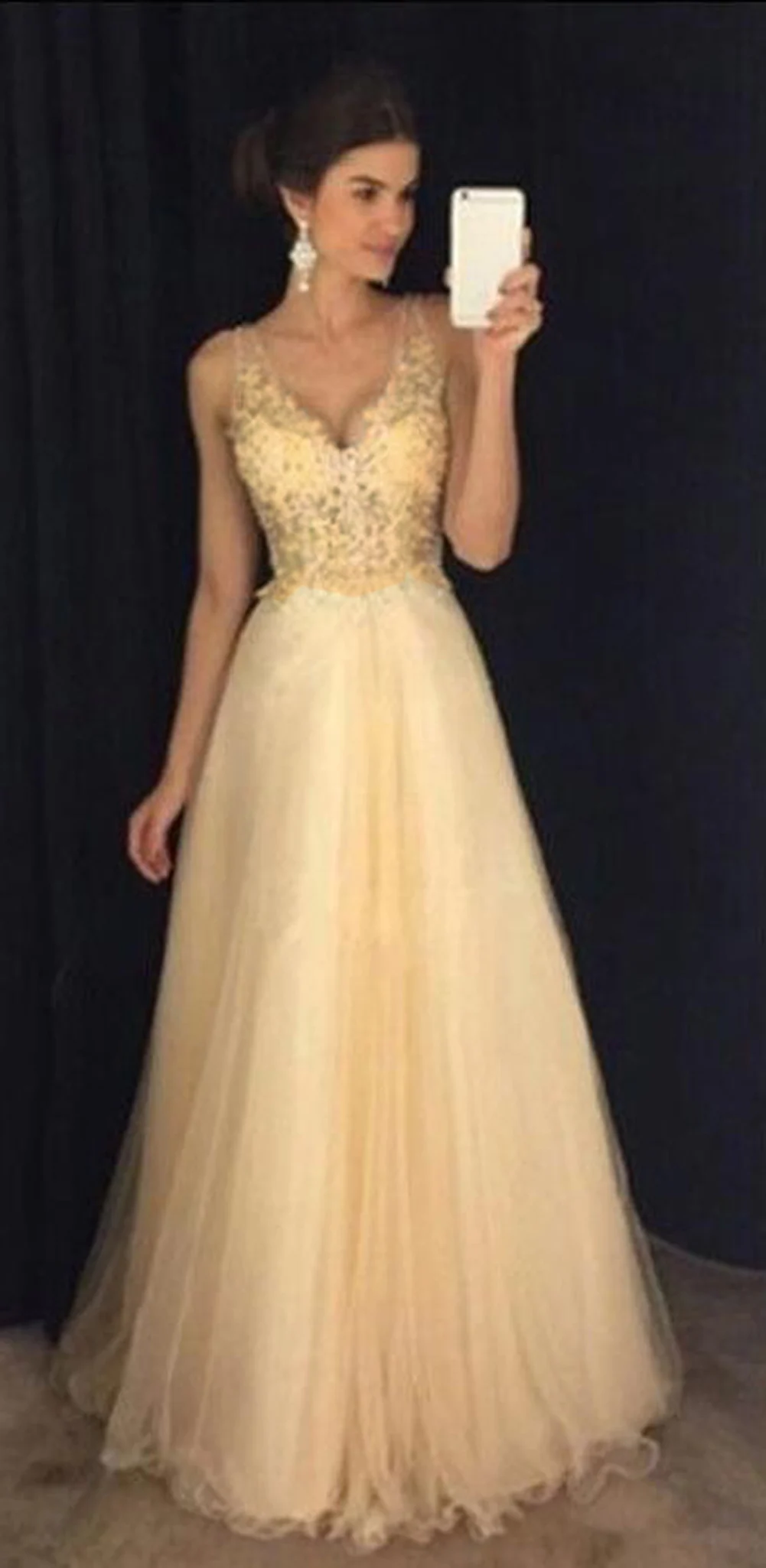 yellow long maxi dress