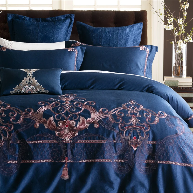 

4/6/7Pcs Egypt Cotton Ancient Elegant Luxury Palace Bedding Set Embroidery Duvet cover set Bed Sheet Pillowcases Queen King Size