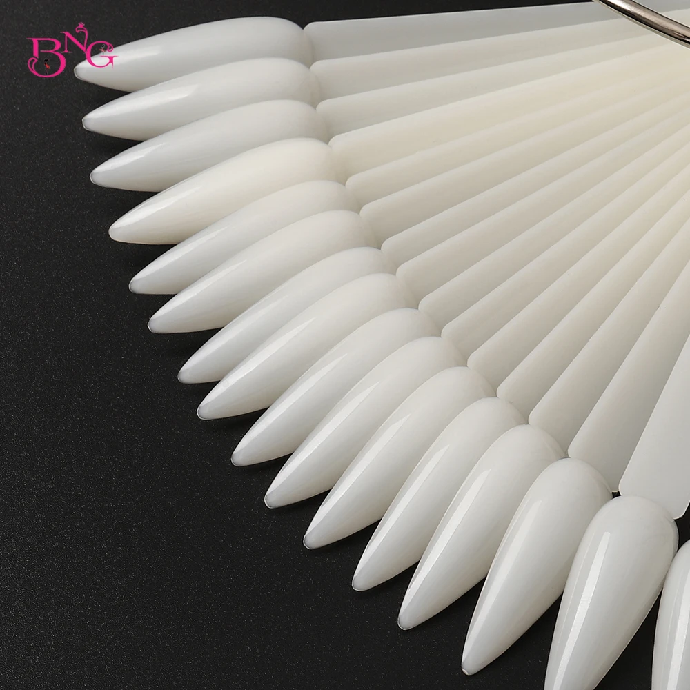 Fan shaped Nail Art False Tips Color Card Detachable Practice Stick
