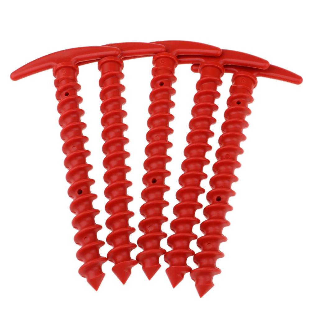 5pcs Plastic Stakes Small Tarp Stakes Tent Spikes for Sand Lawn Beach Blankets Compact Lightweight Tent Pegs