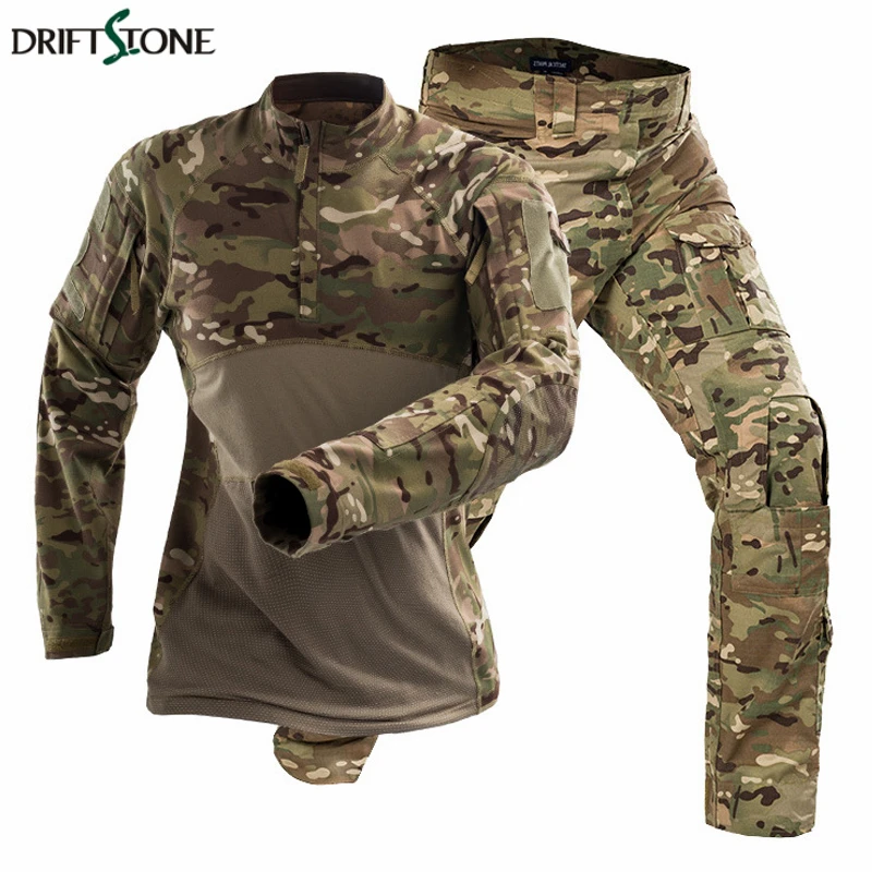 

Men Tactical Uniforms Camouflage Airsoft Military Clothing Paintball Jackets Pants No Pads Combat Special Force Suits