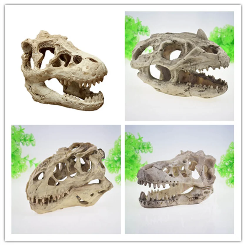 

20*12*13cm Hollow Dinosaur Skull Aquarium Decoration Resin Fish Tank Ornaments For The Aquarium Decor Fish Pet Accessories 2019