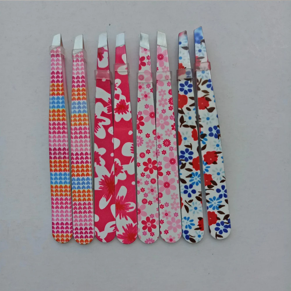 Mini Cute Eyebrow Tweezers Hair Beauty Slanted Stainless Steel Eye Tweezer Toolin Eyebrow