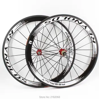 

Newest white 700C 50mm tubular rims Road bicycle 3K UD 12K full carbon fibre bike wheelsets aero spokes skewers Free shipping