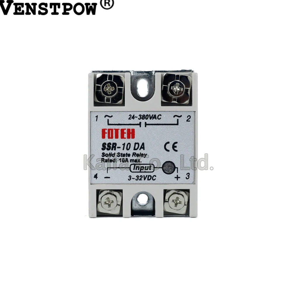 

Industrial Solid State Relay SSR 10A with Protective Flag SSR-10DA 10A DC control AC