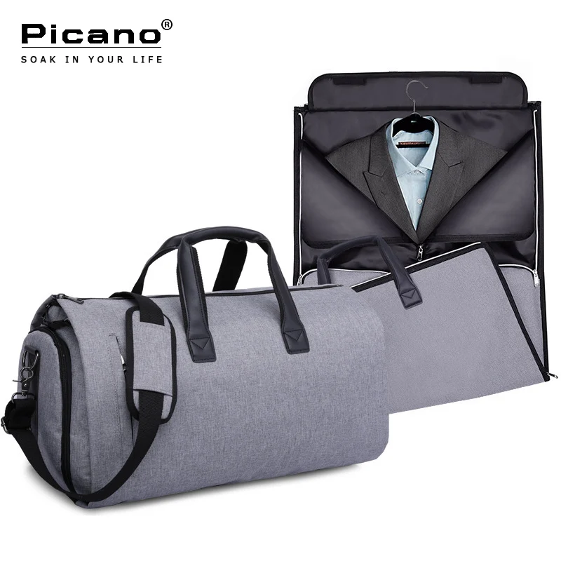 

Picano Convertible Garment Bag Carry on Garment Duffel Bag for Men Women 2 in 1 Hanging Suitcase Suit Trave Shoulder Sack PCN058