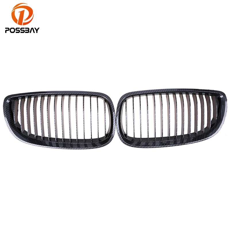 

POSSBAY Imitation Carbon Fiber Front Grille Grilles for BMW 3-Series E92 325xi/328i/328xi/330d Coupe M3 2007-2013 Hood Grills