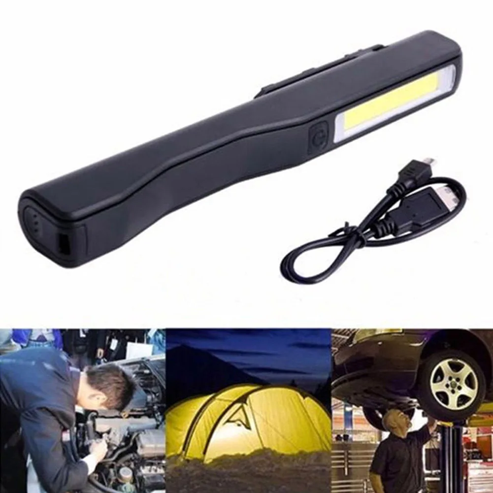 New Mini COB LED Pen Light Clip Magnet USB Rechargeable Work Torch Flashlight Lamp_WK