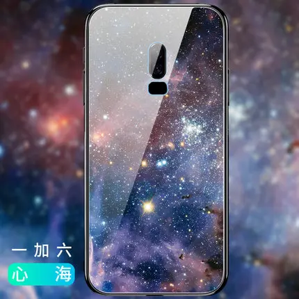 

FOR oneplus 6 Case six cover 9H anti-explode Tempered glass Back Cover oneplus6