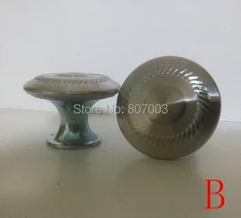 

Diameter 30mm 30pcs/lot Stainless steel Satin Knob Pull Handle Hardware free shipping - B