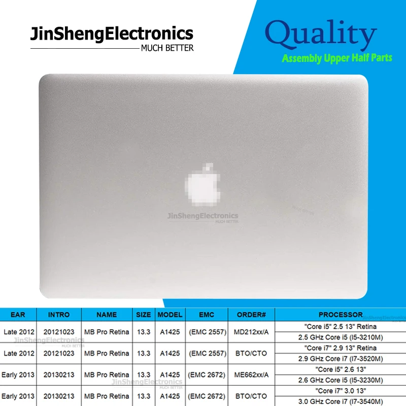 US $306.00 Full 100 tested For apple Macbook Retina 13 A1425 LCD Screen assembly a1425 late2012 2560x1600 6617257 replacement lcd