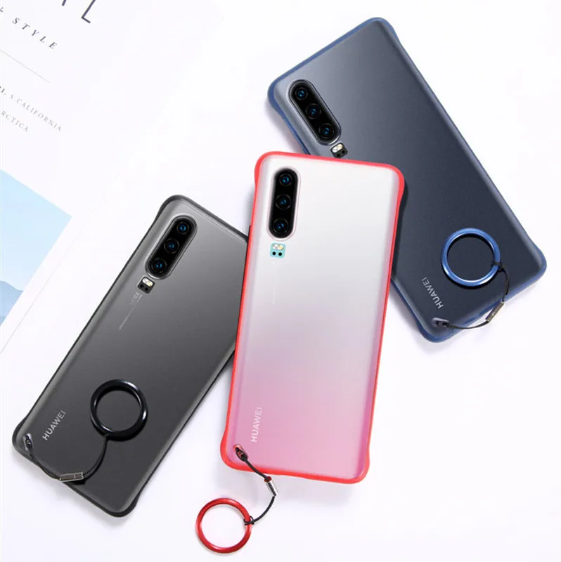 

Ultra-thin Bare Metal Frameless Protective Cover Half-Packed Anti-Drop Transparent Matte Case For Huawei P30 P30Pro Cover Coque