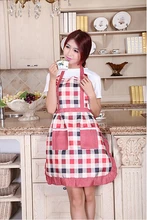 Free Shipping ! Women Bib Cotton Cooking Chef Floral Pocket Kitchen Restaurant Princess Apron
